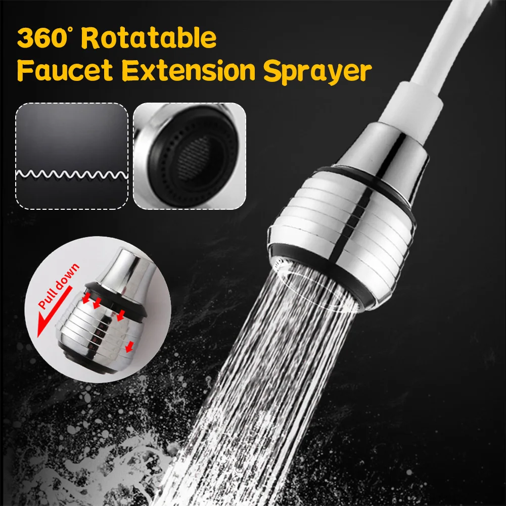 Adjustable Faucet Extension Sprayer 360° Rotatable Splash-proof Long-Hose Faucet Extender Water Tap Bathroom Kitchen Accessories
Adjustable Faucet Extension Sprayer 360° Rotatable Splash-proof Long-Hose Faucet Extender Water Tap Bathroom Kitchen Accessories