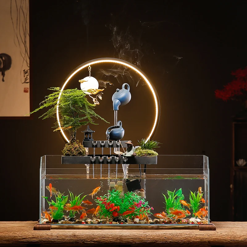Flowing Water Lucky Fish Tank Decoration Fountain Landscape Living Room Office Desk Surface Panel Decoration
Flowing Water Lucky Fish Tank Decoration Fountain Landscape Living Room Office Desk Surface Panel Decoration