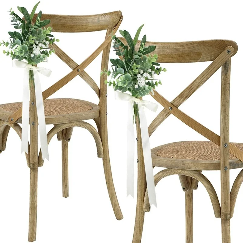Wedding Aisle Chair Decorations Church Bench Pew Bows for Ceremony Party White Baby's Breath Eucalyptus Olive Leaves Flowers
Wedding Aisle Chair Decorations Church Bench Pew Bows for Ceremony Party White Baby's Breath Eucalyptus Olive Leaves Flowers