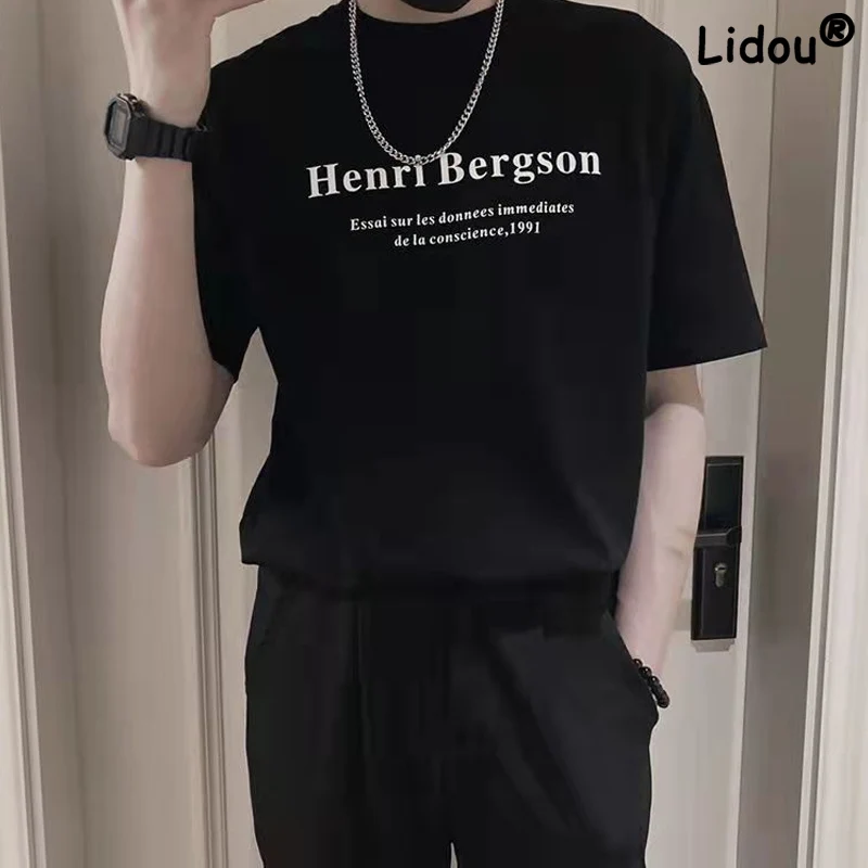 Trendy Man Breathable Letter Male Top 2022 Summer Short Sleeve Pure Cotton Round Neck Thin Handsome All-match Brand T-shirt
Trendy Man Breathable Letter Male Top 2022 Summer Short Sleeve Pure Cotton Round Neck Thin Handsome All-match Brand T-shirt