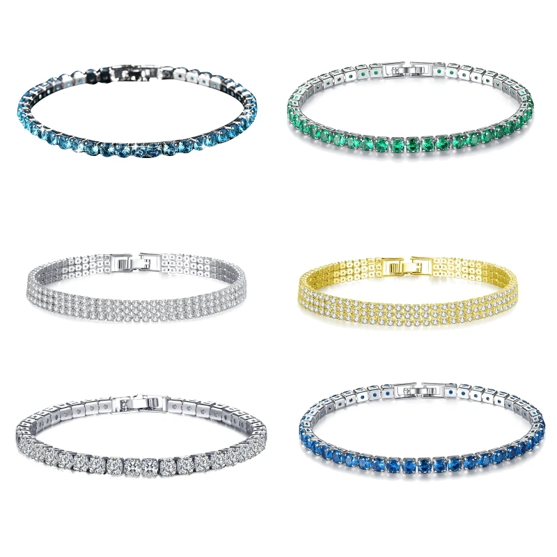Cubic Zirconia Bracelets Gold/Silver Charm Bracelets Colorful Zircons Jewelry Gifts for Women Girl Valentine Anniversary
Cubic Zirconia Bracelets Gold/Silver Charm Bracelets Colorful Zircons Jewelry Gifts for Women Girl Valentine Anniversary