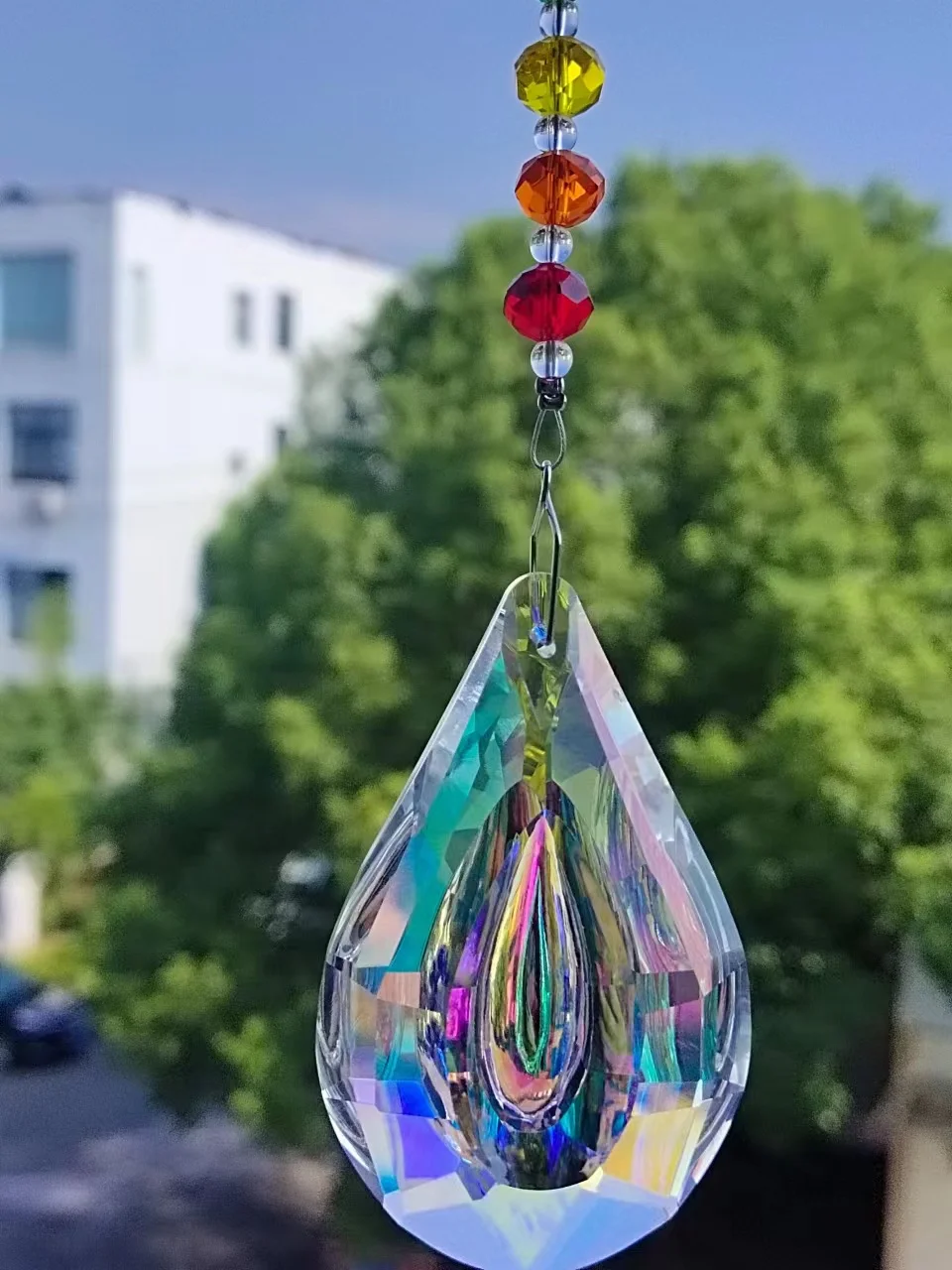 Хрустальная Призма «Ловец солнечного светильник», подвесной кулон, Радужный изготовитель стеклянных чакр, круглые бусины, окна, двери, сада, дерева, домашний декор
Хрустальная Призма «Ловец солнечного светильник», подвесной кулон, Радужный изготовитель стеклянных чакр, круглые бусины, окна, двери, сада, дерева, домашний декор