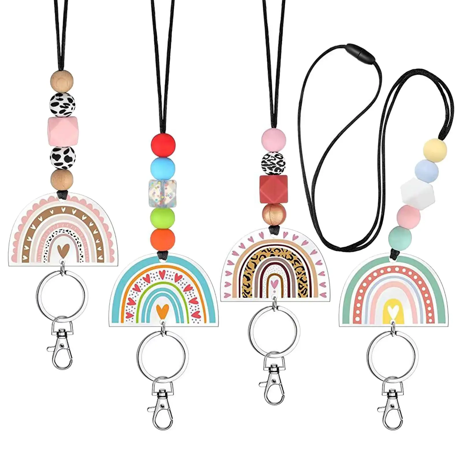4Pcs Teacher Lanyards for ID Badges and Keys Fashion Necklace Lanyard Silicone Bead Lanyard Boho Lanyards for Girls Women Nurses
4Pcs Teacher Lanyards for ID Badges and Keys Fashion Necklace Lanyard Silicone Bead Lanyard Boho Lanyards for Girls Women Nurses
