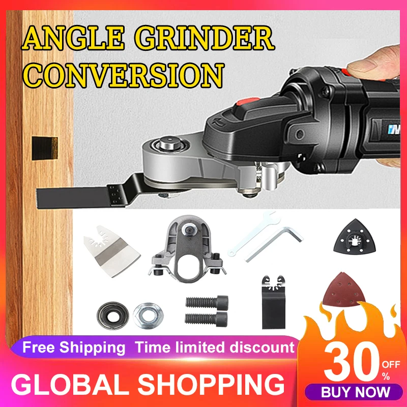 Angle Grinder Conversion Universal Head Adapter For 100 Type Angle Grinder Polishing Oscillating Tool Kit Metal Wood Saw Blades
Angle Grinder Conversion Universal Head Adapter For 100 Type Angle Grinder Polishing Oscillating Tool Kit Metal Wood Saw Blades