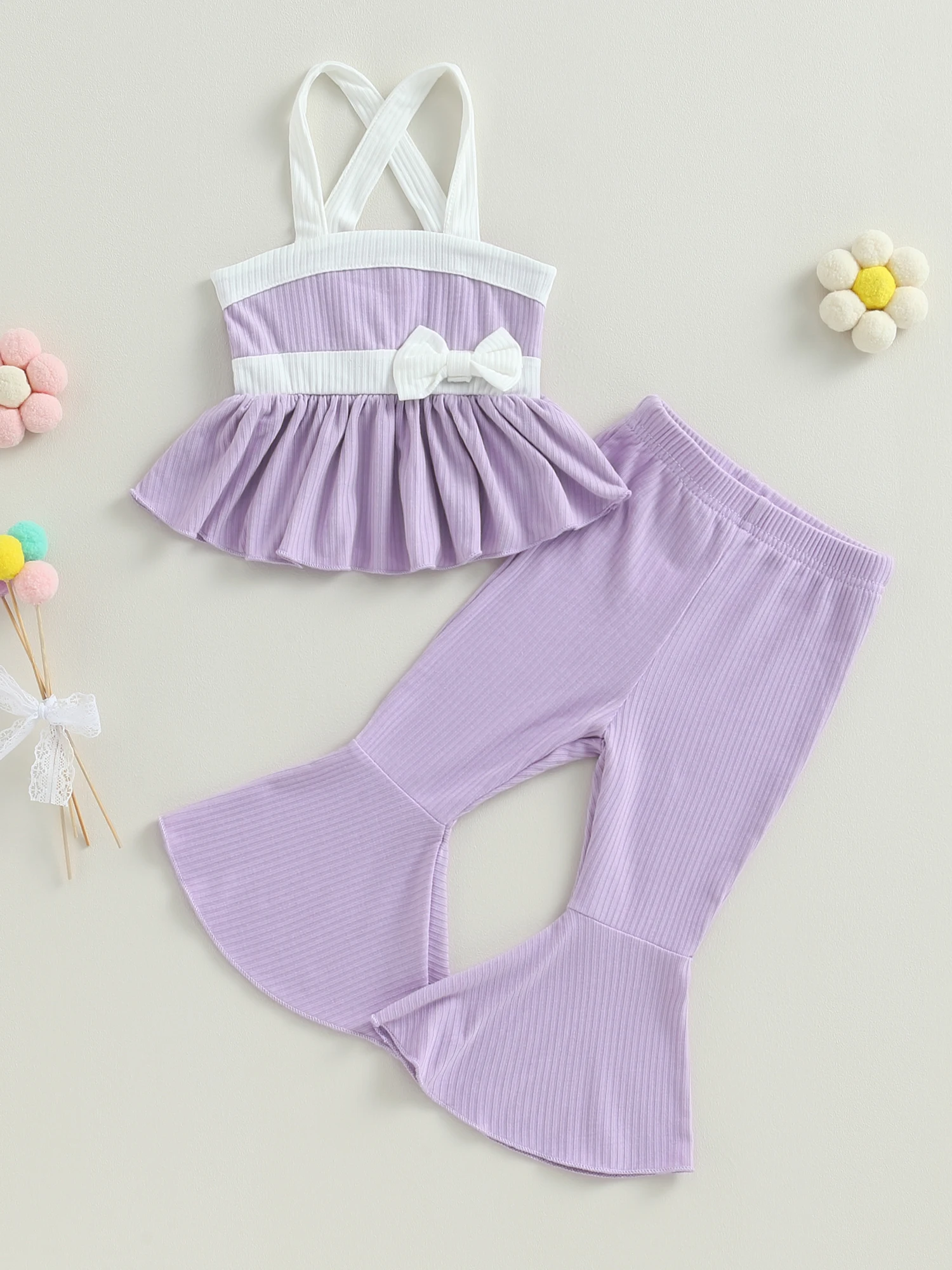 Adorable 2-Piece Sleeveless Bodysuit and Solid Color Pants Set for Little Girls - Perfect Summer Outfit for Infants and
Adorable 2-Piece Sleeveless Bodysuit and Solid Color Pants Set for Little Girls - Perfect Summer Outfit for Infants and