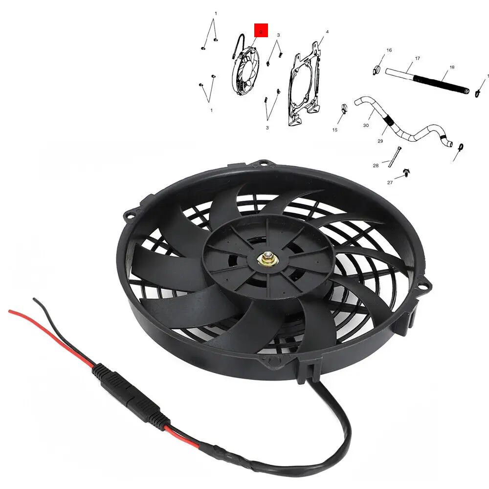 12V Radiator Cooling Fan Motor Engine Radiator Oil Cooler For Polaris Scrambler 500 4x4 2001-2003 ,OEM 2410123
12V Radiator Cooling Fan Motor Engine Radiator Oil Cooler For Polaris Scrambler 500 4x4 2001-2003 ,OEM 2410123