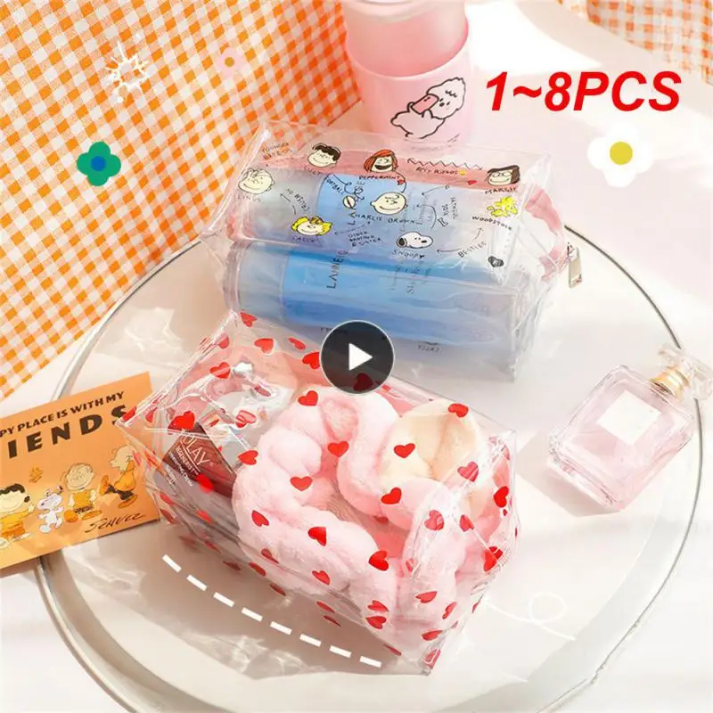 1~8PCS Clear Makeup Bag Fashion Transparent Travel Portable Mini Wash Storage Bags Strawberry Flower Print Women Zipper Cosmetic
1~8PCS Clear Makeup Bag Fashion Transparent Travel Portable Mini Wash Storage Bags Strawberry Flower Print Women Zipper Cosmetic