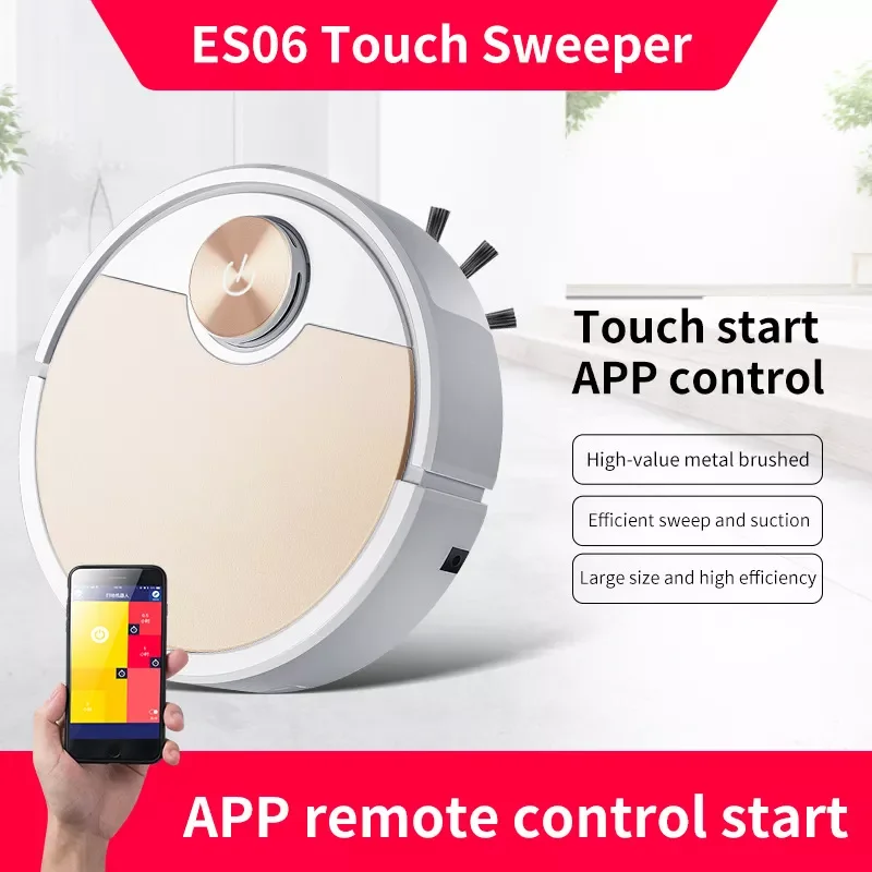 ES06 Robot Vacuum Cleaner Smart Vaccum Cleaner for Home Bluetooth Phone App Control Automatic Dust Removal Cleaning Sweeper
ES06 Robot Vacuum Cleaner Smart Vaccum Cleaner for Home Bluetooth Phone App Control Automatic Dust Removal Cleaning Sweeper