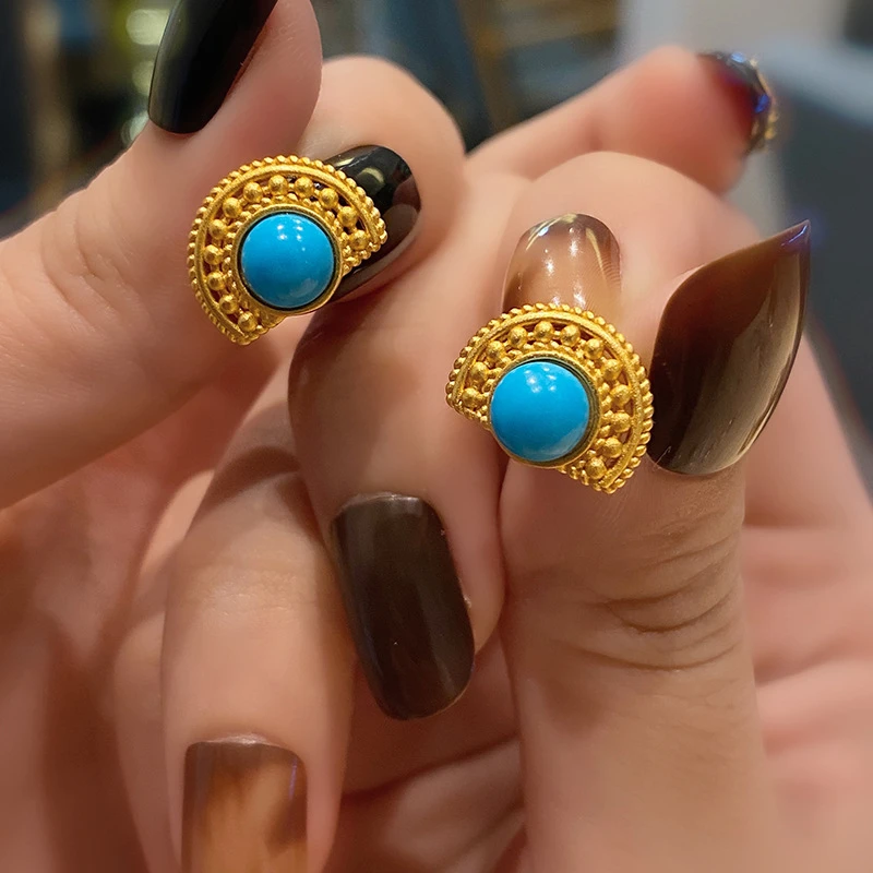Vintage Sapphire Earrings For Women Aesthetic Antique Beads Jewelry Charms Silver Plated Accessories Elegant Aretes De Mujer
Vintage Sapphire Earrings For Women Aesthetic Antique Beads Jewelry Charms Silver Plated Accessories Elegant Aretes De Mujer