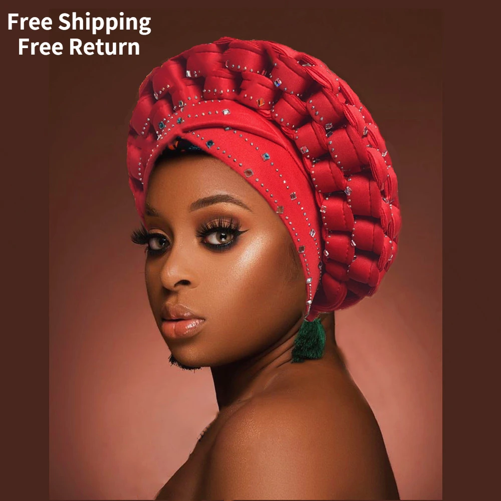 CSBL African Pattern Headwrap Pre-Tied Bonnet Turban Knot Beanie Cap Headwrap Hat Auto Gele Indian Hat Robe Africaine Femme
CSBL African Pattern Headwrap Pre-Tied Bonnet Turban Knot Beanie Cap Headwrap Hat Auto Gele Indian Hat Robe Africaine Femme