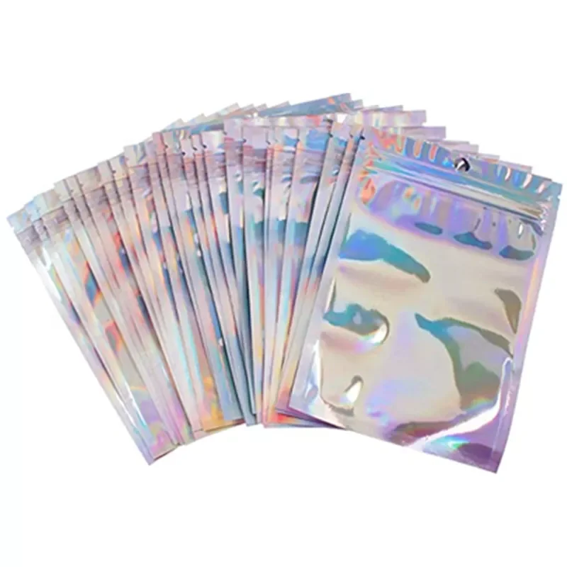 25Packs Foil Ziplock Bags Resealable Smell Proof Bags Aluminum Foil Pouch Mylar Ziplock Bags Holographic Rainbow Color
25Packs Foil Ziplock Bags Resealable Smell Proof Bags Aluminum Foil Pouch Mylar Ziplock Bags Holographic Rainbow Color