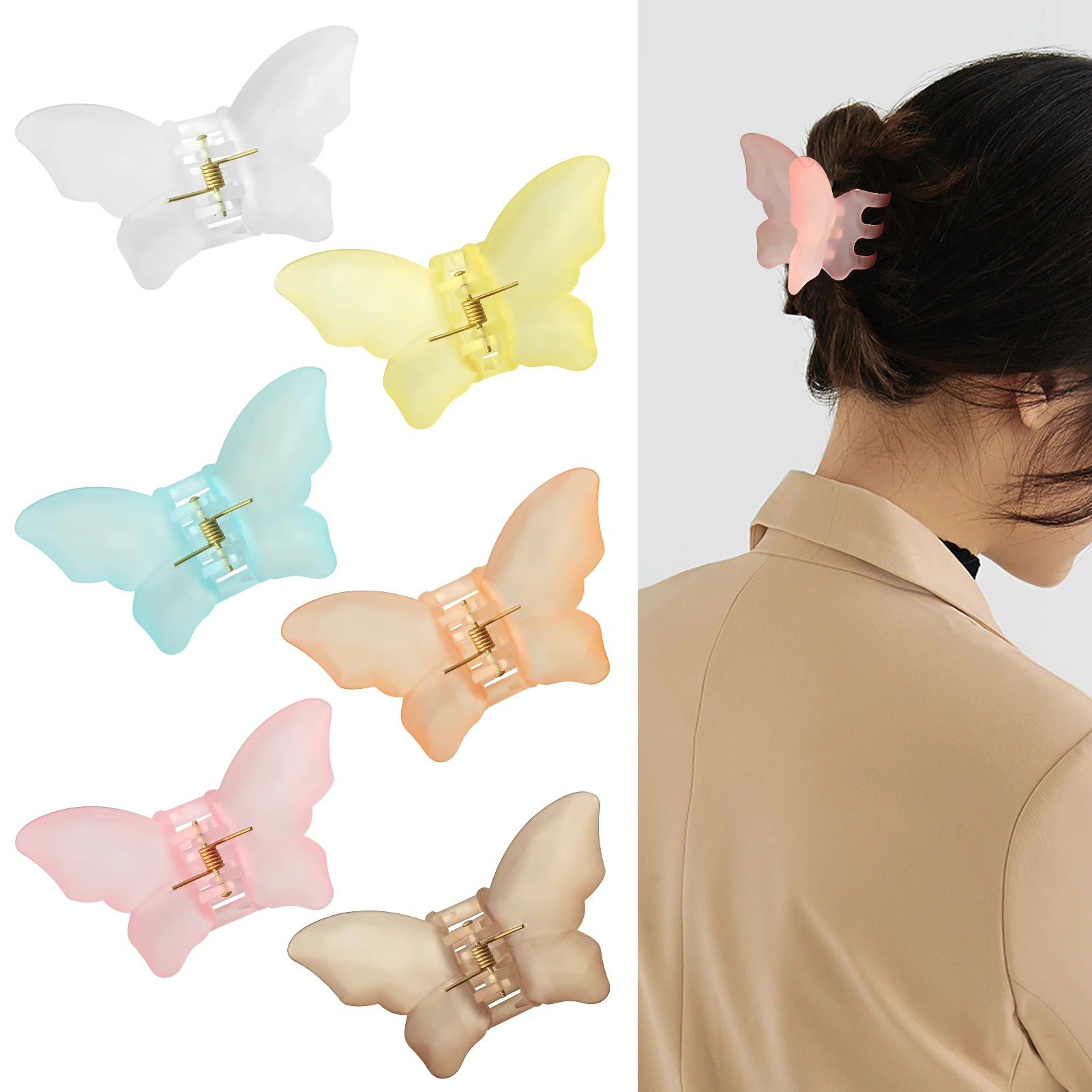 2022 New 1Pc Mini Butterfly Hair Claws Sweet Fairy Butterfly Hairpin Cute Transparent Grabs Acrylic Hair Clip for Girls Women
2022 New 1Pc Mini Butterfly Hair Claws Sweet Fairy Butterfly Hairpin Cute Transparent Grabs Acrylic Hair Clip for Girls Women