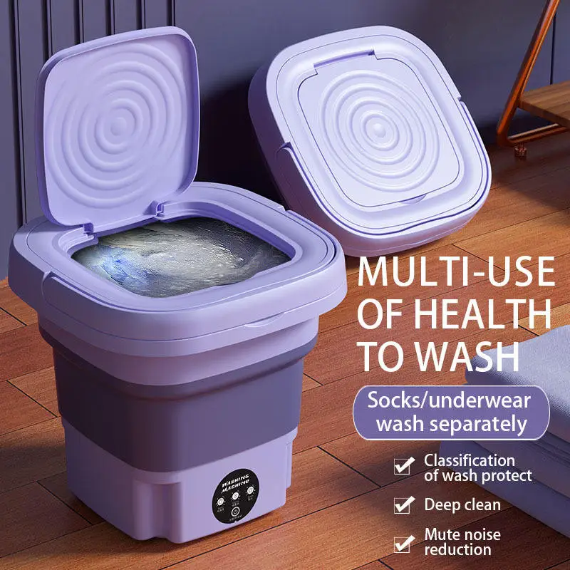 8L Household Small Folding Washing Machine Student Dormitory Underwear Sock Mini Washing Machine Portable Washing Bucket
8L Household Small Folding Washing Machine Student Dormitory Underwear Sock Mini Washing Machine Portable Washing Bucket