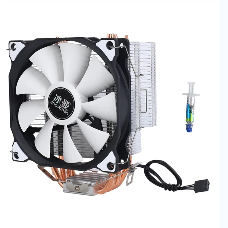SNOWMAN 4 Heat Pipes 4-Pin PWM Desktop PC Radiator +Thermal Grease Kit Support LGA1700/1200/1150/1151/1155 CPU
SNOWMAN 4 Heat Pipes 4-Pin PWM Desktop PC Radiator +Thermal Grease Kit Support LGA1700/1200/1150/1151/1155 CPU