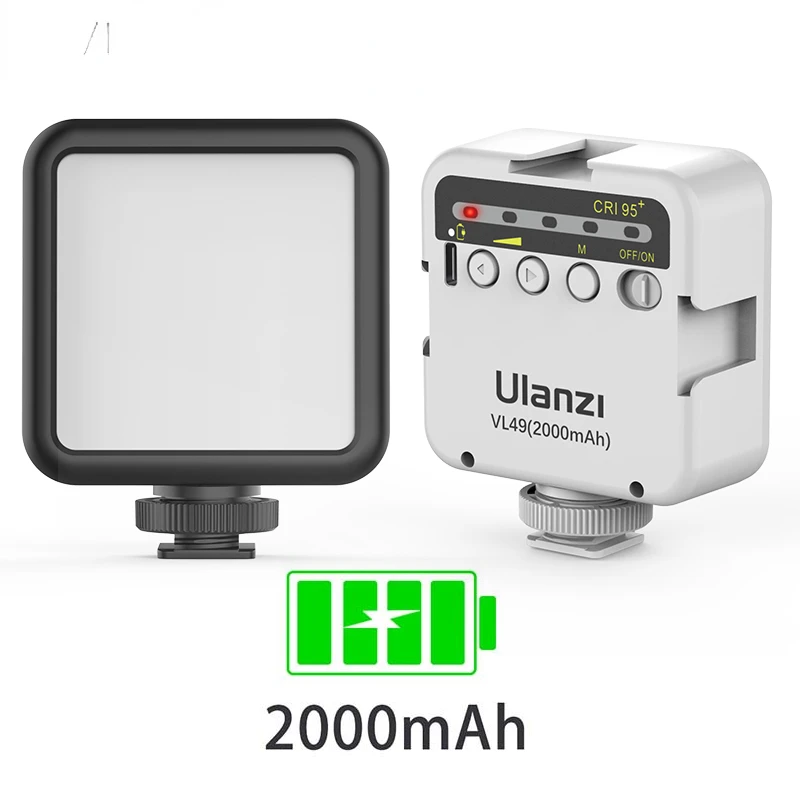 

VL49 6W Mini LED Video Office Light 2000mAh 5500K Zoom Lighting Photographic Lighting U Bright Vlog Fill Light