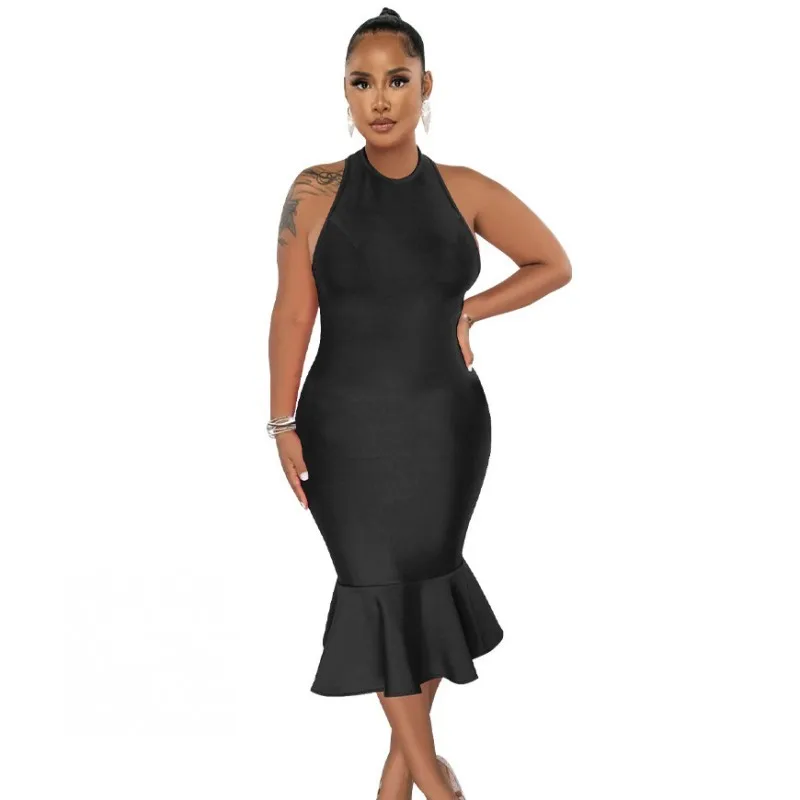 African Dresses For Women Sexy Bag Hip Mermaid Long Dress Solid Color Slim Fit Halter Neck Party Evening Dresses 2023 Summer XL
African Dresses For Women Sexy Bag Hip Mermaid Long Dress Solid Color Slim Fit Halter Neck Party Evening Dresses 2023 Summer XL