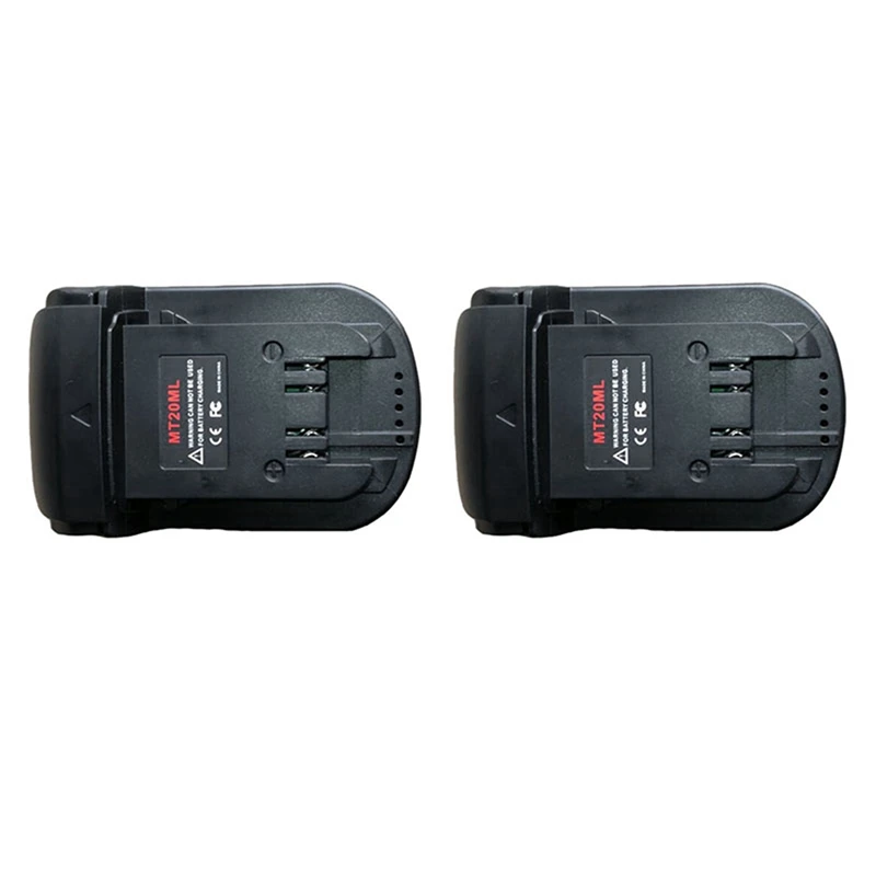 2X Mt20ml Battery Converter Adapter For Makita 18V/20V Li-Ion Battery Bl1830 Bl1860 Bl1815 For M18 Li-Ion Battery
2X Mt20ml Battery Converter Adapter For Makita 18V/20V Li-Ion Battery Bl1830 Bl1860 Bl1815 For M18 Li-Ion Battery