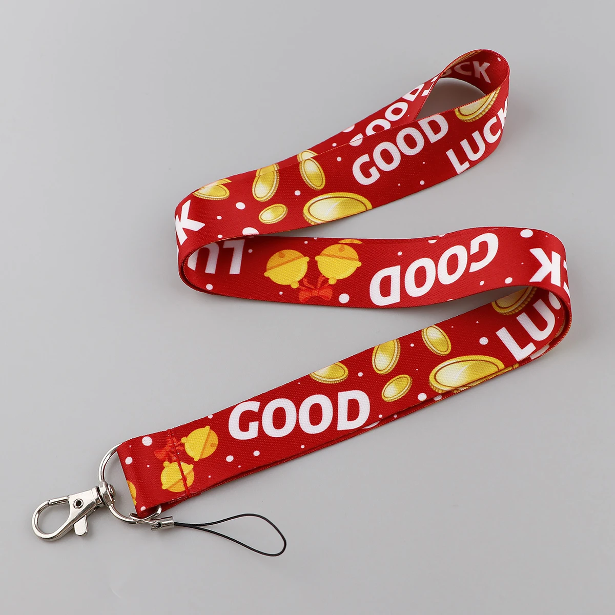 GOOD LUCK Colorful Red Key Lanyard Badge ID Holder Phone Neck Straps Hanging Rope Keychain Lanyard Phone Accessories
GOOD LUCK Colorful Red Key Lanyard Badge ID Holder Phone Neck Straps Hanging Rope Keychain Lanyard Phone Accessories