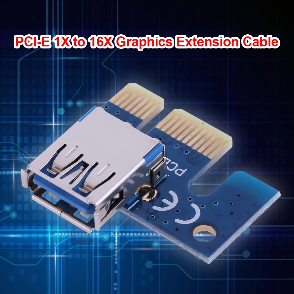 Адаптер PCI E 1X PCIe X1 на USB 3 0 адаптер для майнинга криптовалюты простая установка