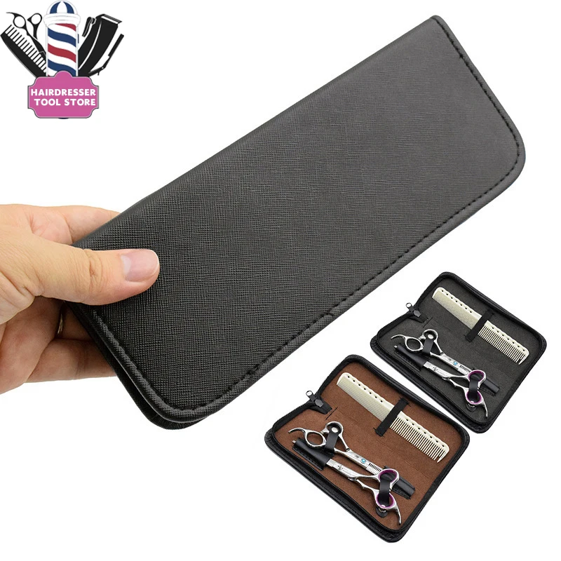 Portable Hairdresser Scissors Pouch Black Leather Zipper Haircut Combs Storage Box Salon Hairstyling Scissors Case Barber Tools
Portable Hairdresser Scissors Pouch Black Leather Zipper Haircut Combs Storage Box Salon Hairstyling Scissors Case Barber Tools