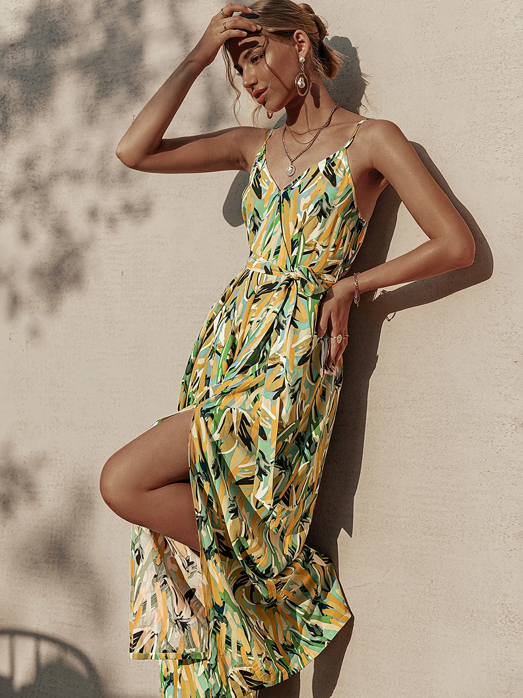 Jastie Boho Slim Slip Maxi Dress Chic Print V Neck Sleeveless Belt Split Hem Sexy Summer Vestidos Beach Casual Dresses Female
Jastie Boho Slim Slip Maxi Dress Chic Print V Neck Sleeveless Belt Split Hem Sexy Summer Vestidos Beach Casual Dresses Female