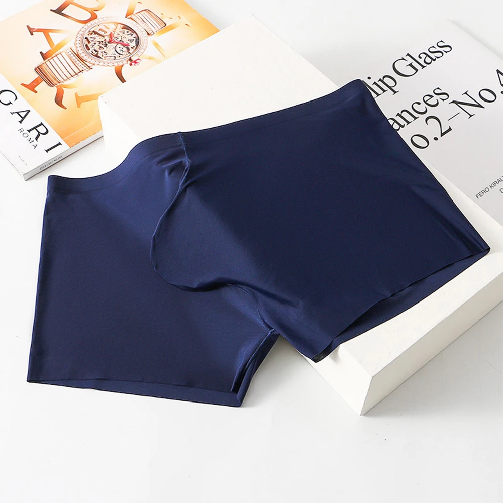 Men Silky Pouch Boxer Smooth Soft Briefs Sheath Trunks Breathable Cool Underpants Seamless Solid Thongs Casual Underwear
Men Silky Pouch Boxer Smooth Soft Briefs Sheath Trunks Breathable Cool Underpants Seamless Solid Thongs Casual Underwear