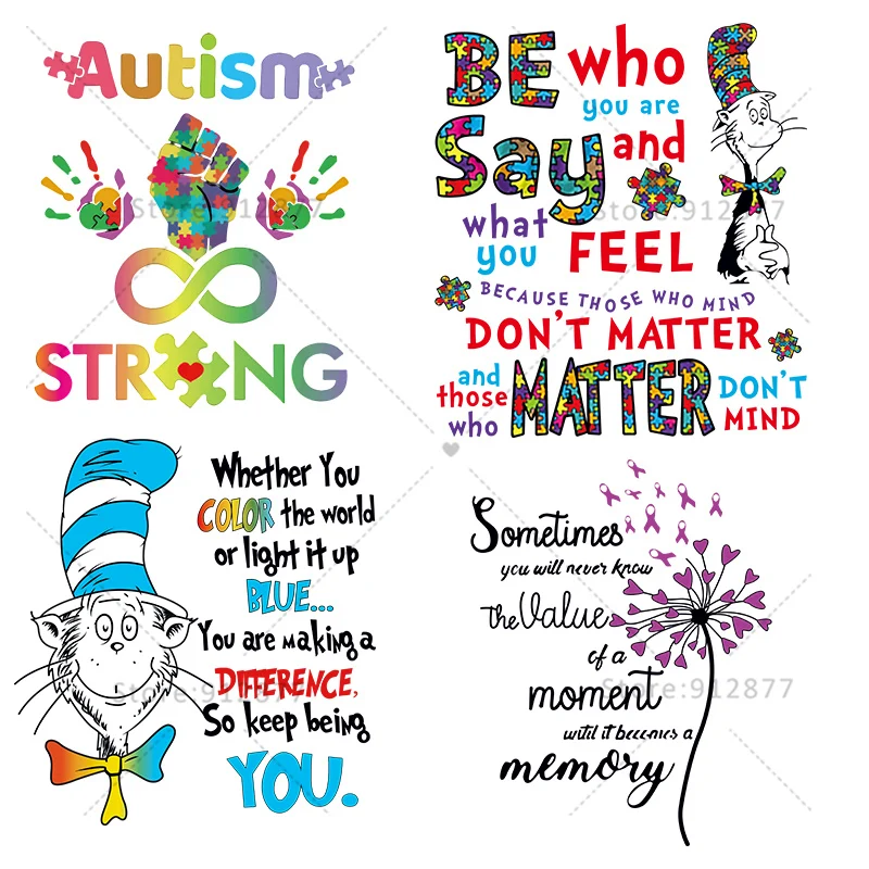 DIY Autism Life Philosophy Clothes Stickers Simple Letter Color Print Iron-on Transfers decals heat transfers Patches on clothes
DIY Autism Life Philosophy Clothes Stickers Simple Letter Color Print Iron-on Transfers decals heat transfers Patches on clothes