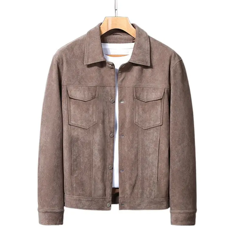 Spring new suede jacket men's youth trend spring and autumn lapel retro cargo coat
Spring new suede jacket men's youth trend spring and autumn lapel retro cargo coat