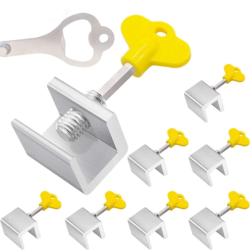 8 Sets Sliding Windows Locks Security With Key Silver Aluminum For Vertical & Horizontal Sliding Windows Doors
8 Sets Sliding Windows Locks Security With Key Silver Aluminum For Vertical & Horizontal Sliding Windows Doors