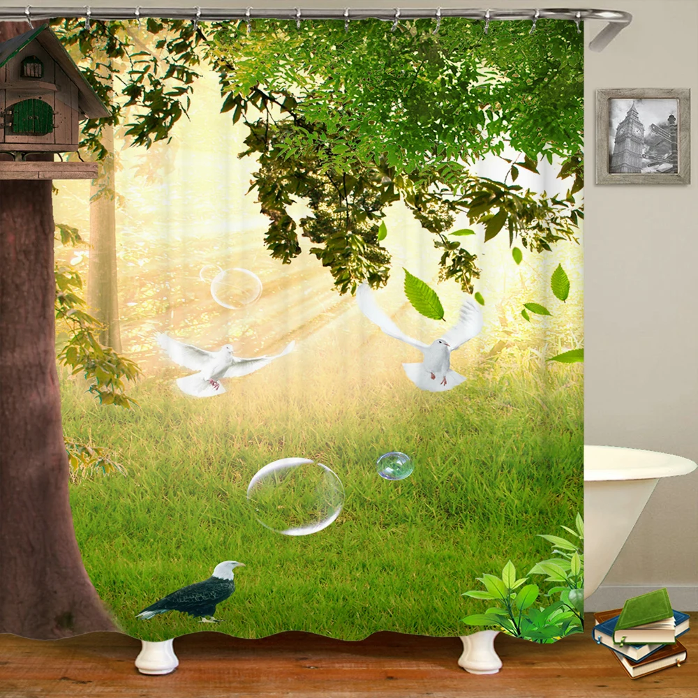 3D Printing Forest Big Tree Bathroom Shower Curtain Natural Landscape Home Decoration Waterproof Bath Curtain with Hook Curtain
3D Printing Forest Big Tree Bathroom Shower Curtain Natural Landscape Home Decoration Waterproof Bath Curtain with Hook Curtain