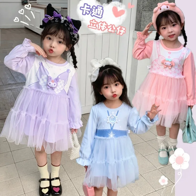 Anime Kuromi My Melody Girls Kids Dress Sanrio Cartoon Three-dimensional Doll Long-sleeved Mesh Skirt Princess Skirt Warm Gift
Anime Kuromi My Melody Girls Kids Dress Sanrio Cartoon Three-dimensional Doll Long-sleeved Mesh Skirt Princess Skirt Warm Gift