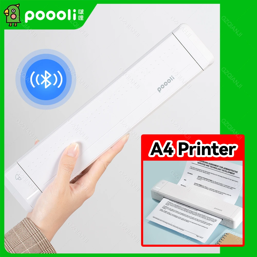 Poooli A4 Office Home Direct Thermal Transfer Mobile Printer Maker Portable Photo Printer Machine 300dpi wth Ribbon
Poooli A4 Office Home Direct Thermal Transfer Mobile Printer Maker Portable Photo Printer Machine 300dpi wth Ribbon