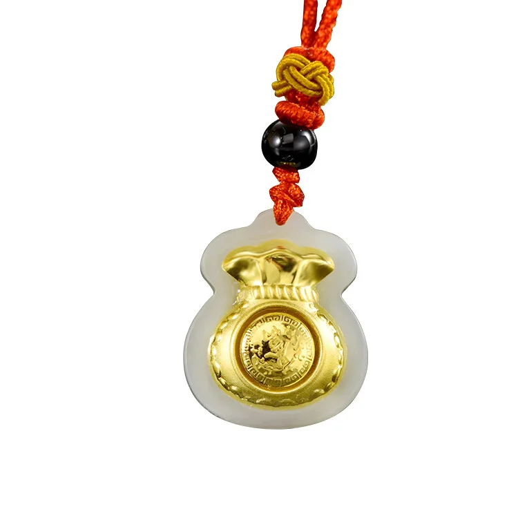 Hetian Jade Blessing Bag Pendant Amulets Jewelry Gift 24K Gold Stone Vintage Natural Luxury White Accessories Necklace
Hetian Jade Blessing Bag Pendant Amulets Jewelry Gift 24K Gold Stone Vintage Natural Luxury White Accessories Necklace