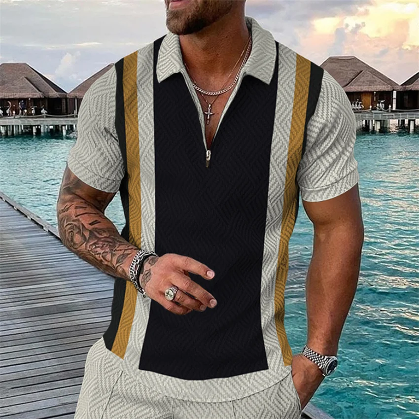 Взрывная кожа для мужчин повседневная хаки полосатая летняя тонкая стильная повседневная модная мужская одежда с коротким рукавом в европейском и американском стиле 
Взрывная кожа для мужчин повседневная хаки полосатая летняя тонкая стильная повседневная модная мужская одежда с коротким рукавом в европейском и американском стиле