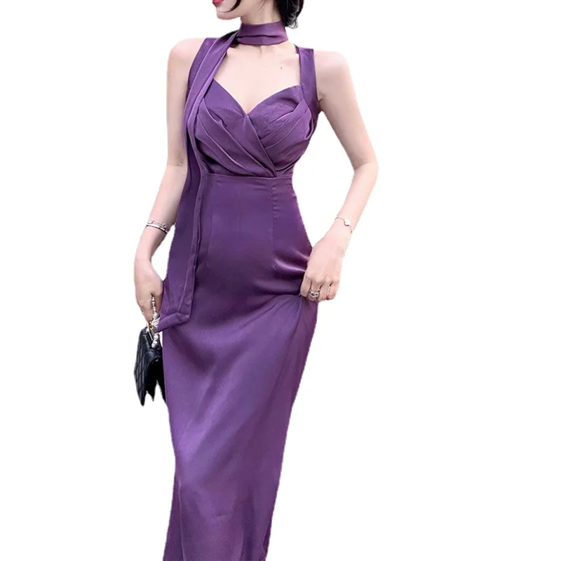 Purple dress sexy pure desire style summer 2022 new strapless temperament slim dress medium long
Purple dress sexy pure desire style summer 2022 new strapless temperament slim dress medium long