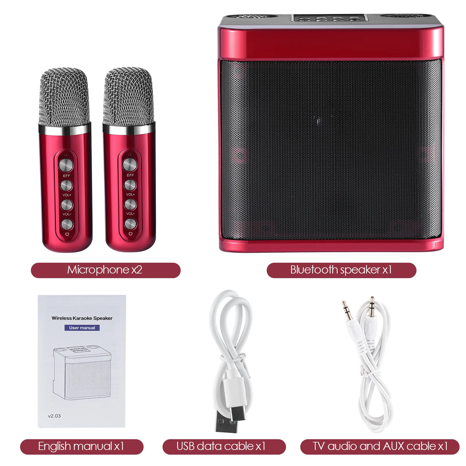 High-power Portable Professional Karaoke Dual-microphone Bluetooth Speaker Multi-function Intelligent External Device High-quali
High-power Portable Professional Karaoke Dual-microphone Bluetooth Speaker Multi-function Intelligent External Device High-quali