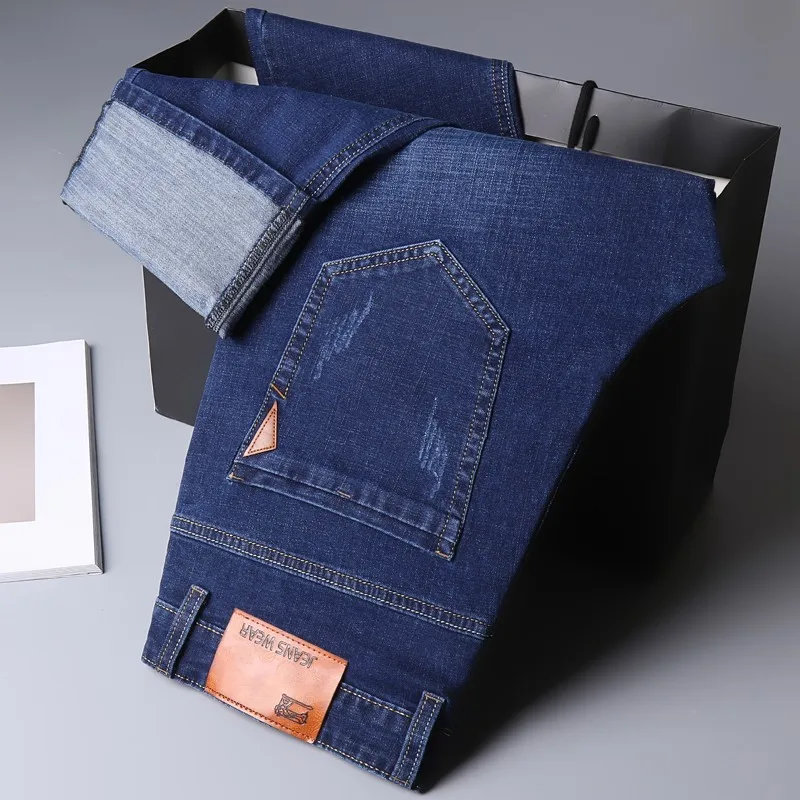 2022 Classic Style Men Brand Jeans Business Casual Stretch Slim Denim Pants Light Blue Black Trousers Male
2022 Classic Style Men Brand Jeans Business Casual Stretch Slim Denim Pants Light Blue Black Trousers Male