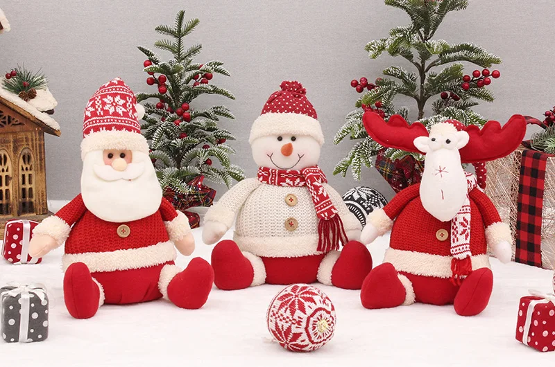 Christmas Santa Claus Snowman Reindeer Plush Doll Toy Sitting Deer Christmas Ornaments Dolls Xmas Home Party Decorations
Christmas Santa Claus Snowman Reindeer Plush Doll Toy Sitting Deer Christmas Ornaments Dolls Xmas Home Party Decorations