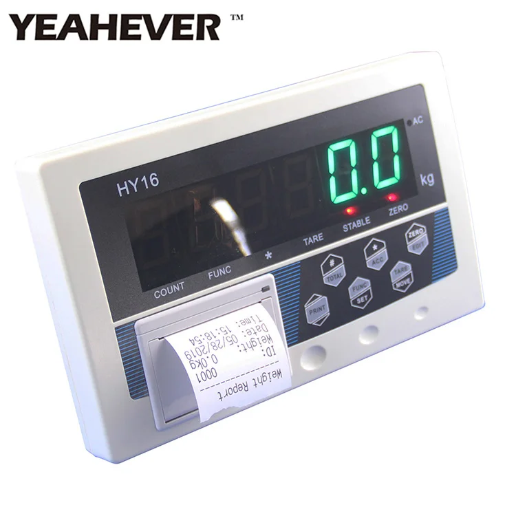 HY16-P weight indicator weighing indicator for platform scale truck scale floor scale with printer LED large display
HY16-P weight indicator weighing indicator for platform scale truck scale floor scale with printer LED large display