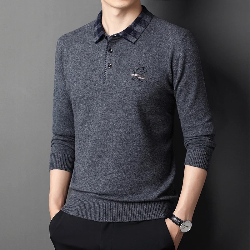 long 100 goat wool sleeved T-shirt for men's middle-aged and elderly lapel autumn winter sweater business casual solid color
long 100 goat wool sleeved T-shirt for men's middle-aged and elderly lapel autumn winter sweater business casual solid color