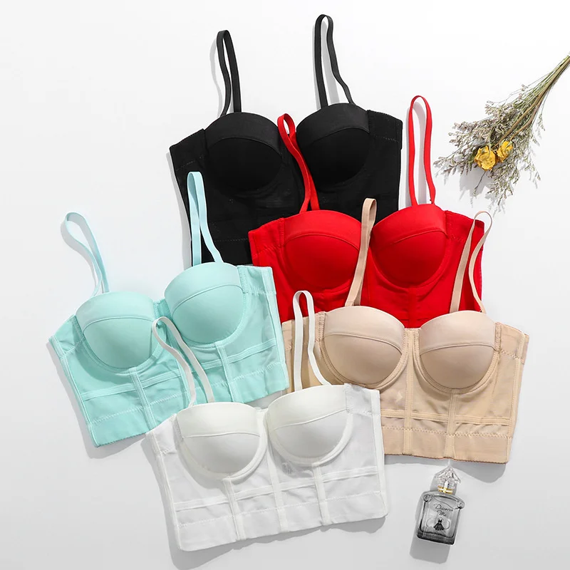 Summer Top Push Up Women Bra Crop Top Solid Color Corsets Camis Harajuku Off Shoulder Tube Top Sexy Lattice Female Underwear
Summer Top Push Up Women Bra Crop Top Solid Color Corsets Camis Harajuku Off Shoulder Tube Top Sexy Lattice Female Underwear