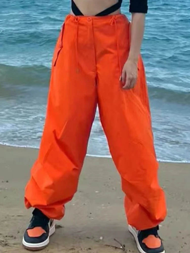 2022 Fashion High Waist Trouser Women Casual Baggy Hip Hop Vintage Wide Leg Pant Girls Loose Straight Drawstring Cargo Pants 
2022 Fashion High Waist Trouser Women Casual Baggy Hip Hop Vintage Wide Leg Pant Girls Loose Straight Drawstring Cargo Pants