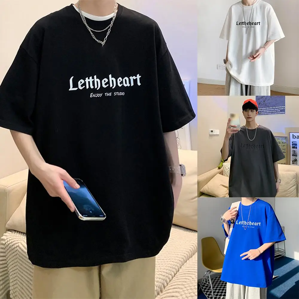 2022 Men Tshirt Summer New Korean Style Loose Letter Print Tops Round Neck Short Sleeves New Sports T Shirt Black White Blue
2022 Men Tshirt Summer New Korean Style Loose Letter Print Tops Round Neck Short Sleeves New Sports T Shirt Black White Blue