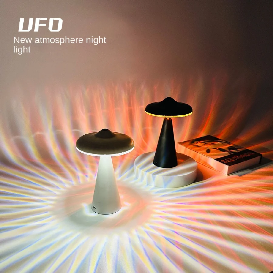 UFO Atmosphere Night Light USB Charging Decoration Gift Bedside Bedroom Bar Creative Touch Small Table Lamp
UFO Atmosphere Night Light USB Charging Decoration Gift Bedside Bedroom Bar Creative Touch Small Table Lamp