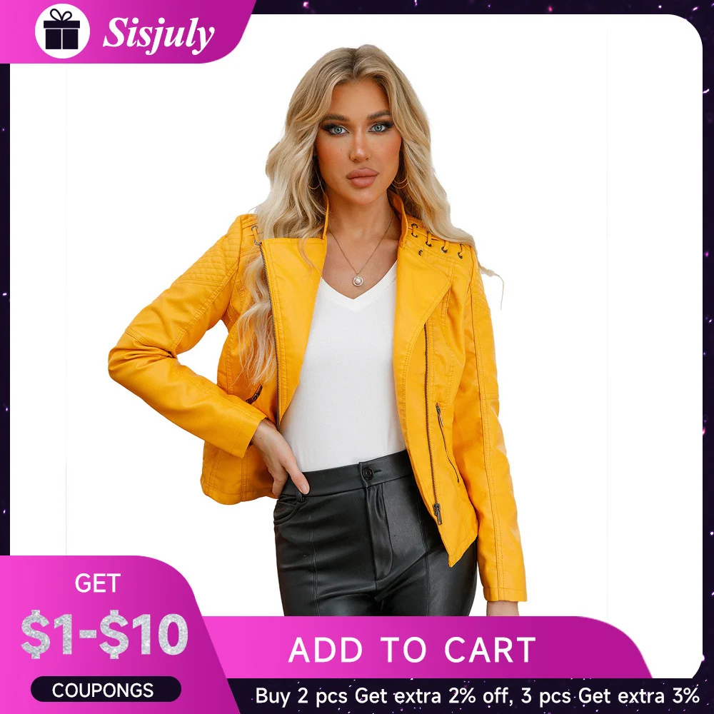 Leather Jackets For Women Black Brown Stand Collar Outerwear Coar European Size Autumn Long Sleeves Jacket Slim Thin Motorcycle
Leather Jackets For Women Black Brown Stand Collar Outerwear Coar European Size Autumn Long Sleeves Jacket Slim Thin Motorcycle