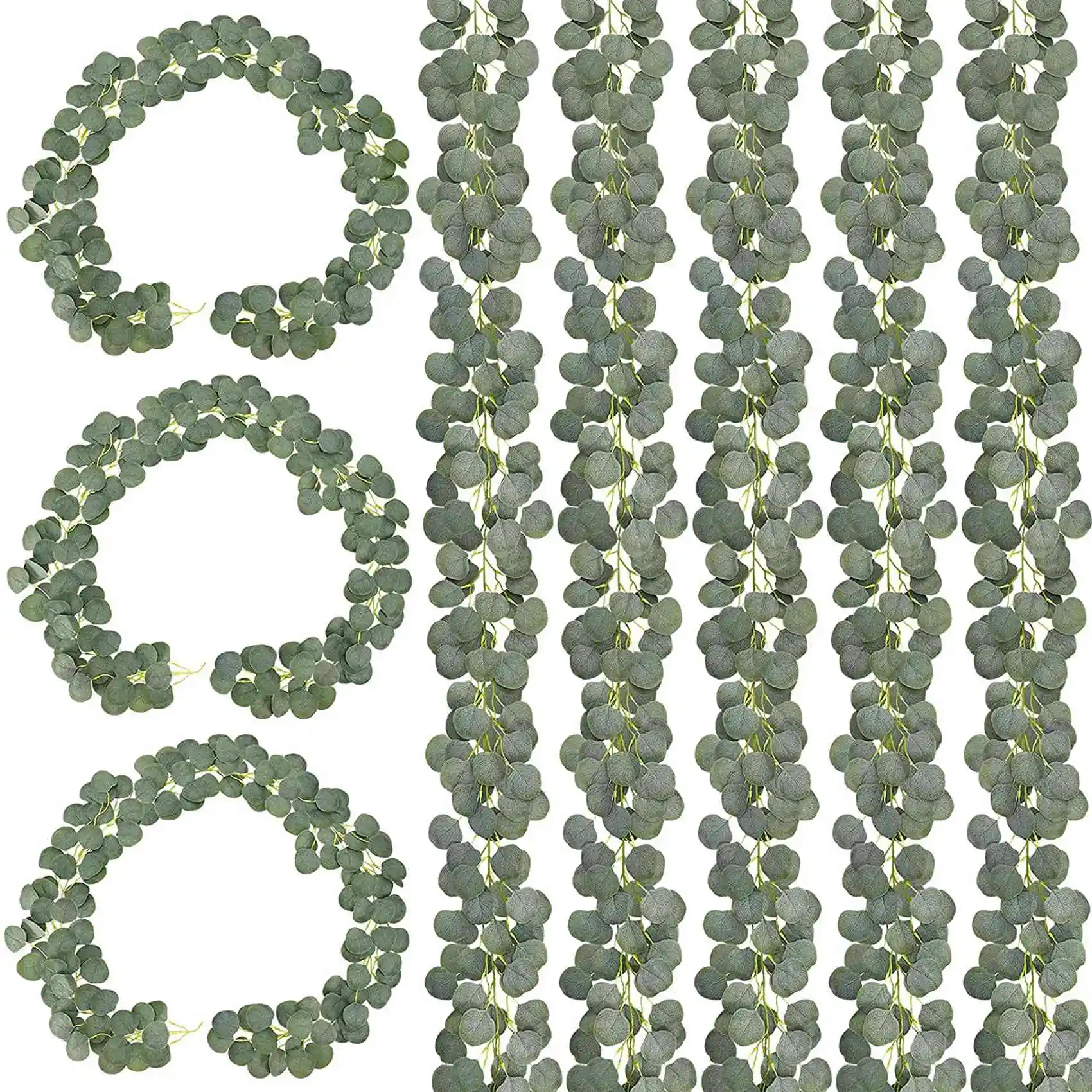 8 Pcs 48Ft Artificial Eucalyptus Garland Greenery Faux Garland Bulk Silver Dollar Eucalyptus Leaves Vines Plants
8 Pcs 48Ft Artificial Eucalyptus Garland Greenery Faux Garland Bulk Silver Dollar Eucalyptus Leaves Vines Plants