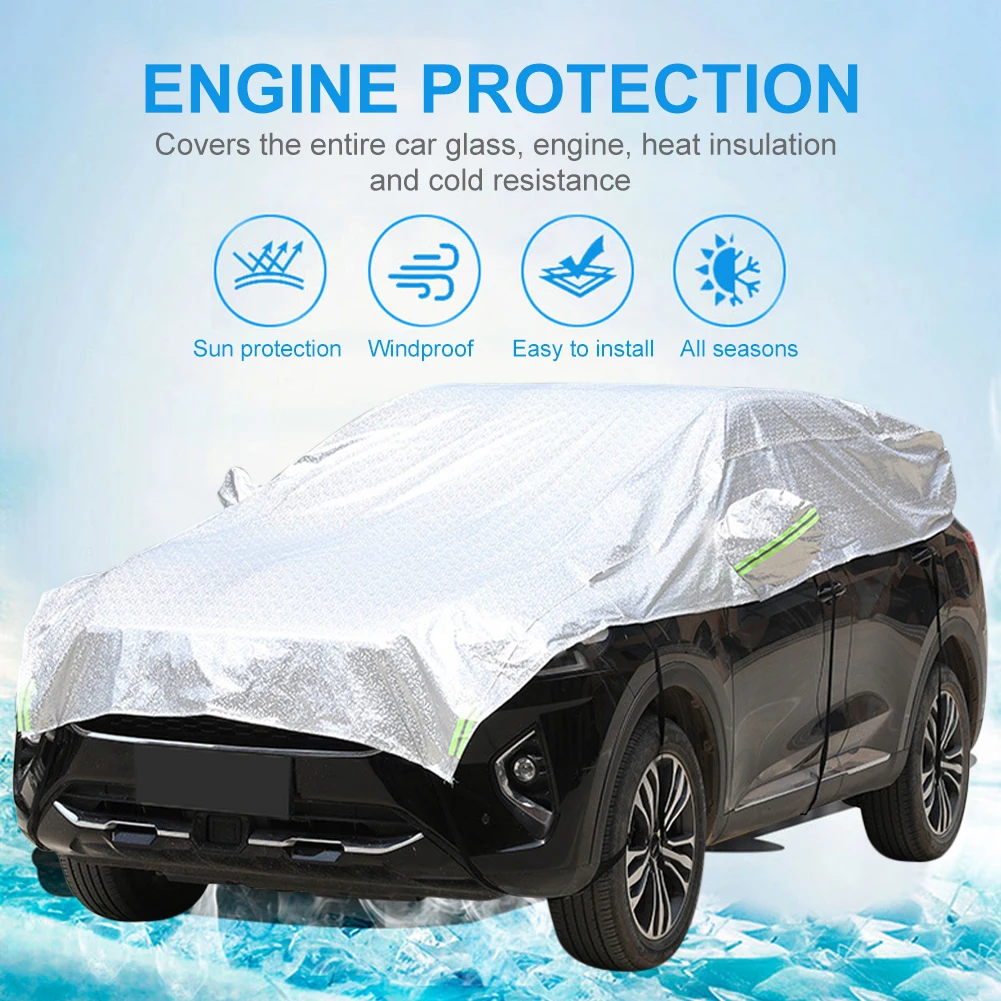 Universal Half Car Cover Waterproof Outdoor Cover Oxford Sun Rain UV Protection Weather Proof Car Cover for Hatchback SUV Sedan
Universal Half Car Cover Waterproof Outdoor Cover Oxford Sun Rain UV Protection Weather Proof Car Cover for Hatchback SUV Sedan