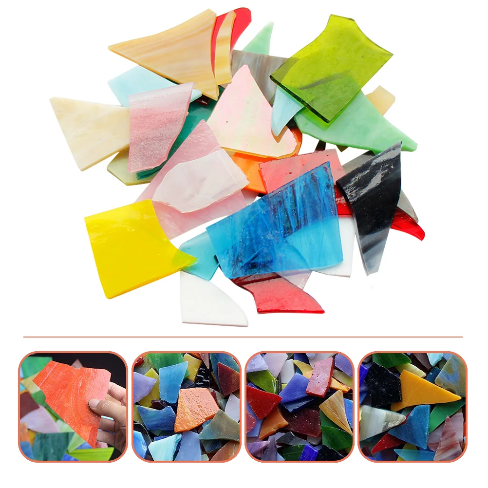 

Colored Mica Flakes Irregular Glass Mosaic Tile DIY Supplies Materials Tiles Fragment Stones Crafts Bulk Supply Home