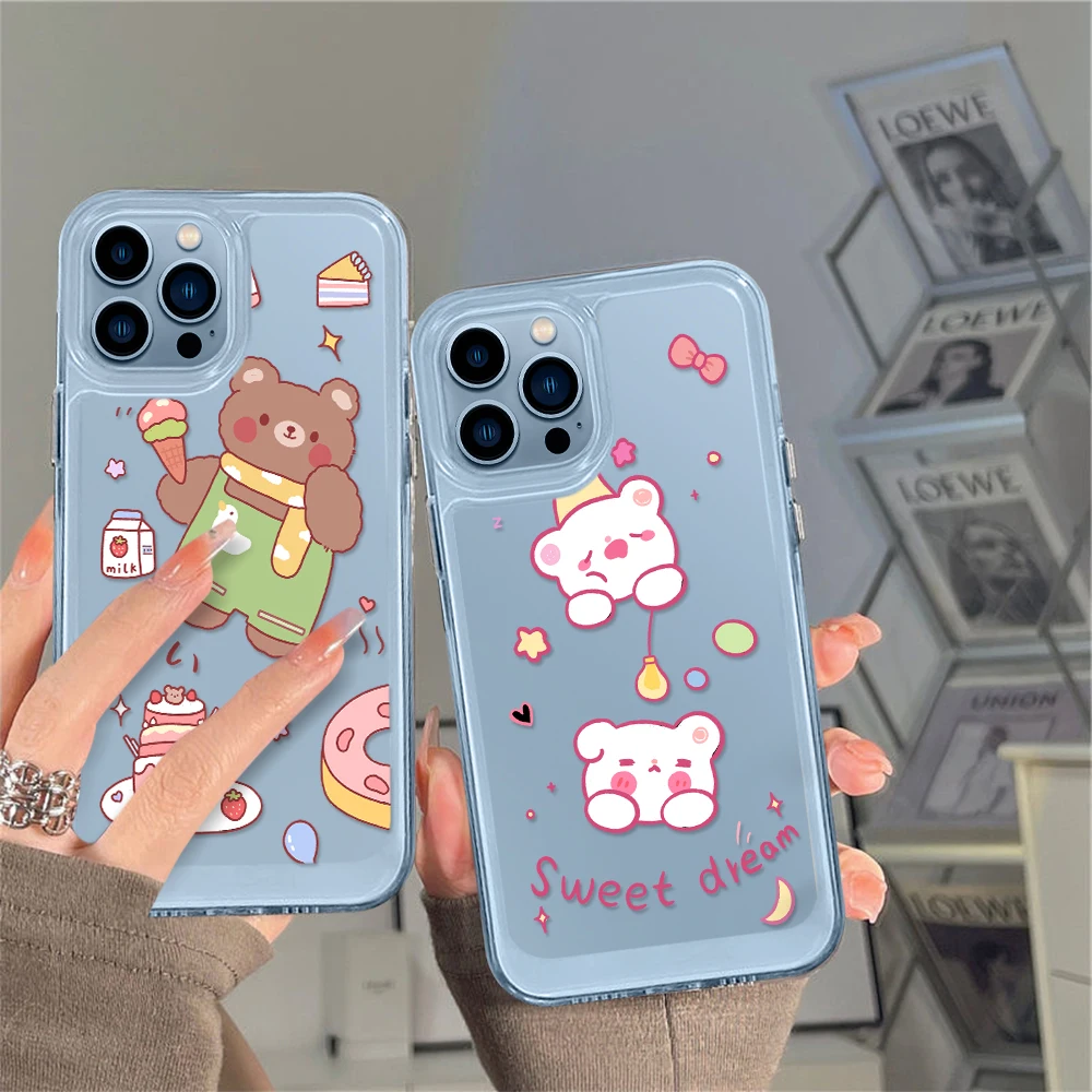 Sweet Bear Cartoon Phone Case for iPhone 14 13 12 11 Pro Max Mini XS XR X Clear Shell Cover for iPhone14promax Protection Fundas
Sweet Bear Cartoon Phone Case for iPhone 14 13 12 11 Pro Max Mini XS XR X Clear Shell Cover for iPhone14promax Protection Fundas