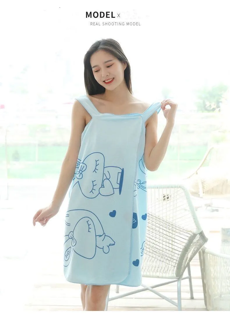 Quick Dry Home Textile Towel Women Robes Bath Wearable Towel Dress Womens Lady Fast Drying Beach Spa Magical Nightwear
Quick Dry Home Textile Towel Women Robes Bath Wearable Towel Dress Womens Lady Fast Drying Beach Spa Magical Nightwear